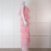 Lisou Pale Pink Layered Tulle Sleeveless Maxi Dress