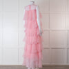 Lisou Pale Pink Layered Tulle Sleeveless Maxi Dress