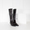 Toteme 35mm Brown Embossed Croc Kitten Heel Knee High