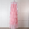 Lisou Pale Pink Layered Tulle Sleeveless Maxi Dress