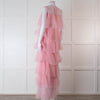 Lisou Pale Pink Layered Tulle Sleeveless Maxi Dress