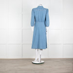 Ba&sh Blue Denim Larta Midi Dress