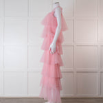 Lisou Pale Pink Layered Tulle Sleeveless Maxi Dress