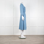 Ba&sh Blue Denim Larta Midi Dress