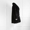 Claudie Pierlot Black Shearling Single Breasted Short Coat