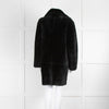 Claudie Pierlot Black Shearling Single Breasted Short Coat