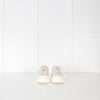 Hogan Cream Canvas H-Stripes Trainers