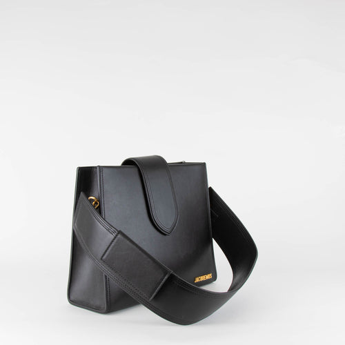 Jacquemus Black Le Bambino 24 Leather Shoulder Bag
