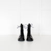 Untamed Street Black Leather Combat Boots