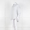 Second Female White Blue Double Pinstripe Long Sleeve Shirt