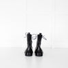 Untamed Street Black Leather Combat Boots
