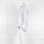 Second Female White Blue Double Pinstripe Long Sleeve Shirt