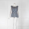 Acne Studios Teal Peach Low Back Sleeveless Top