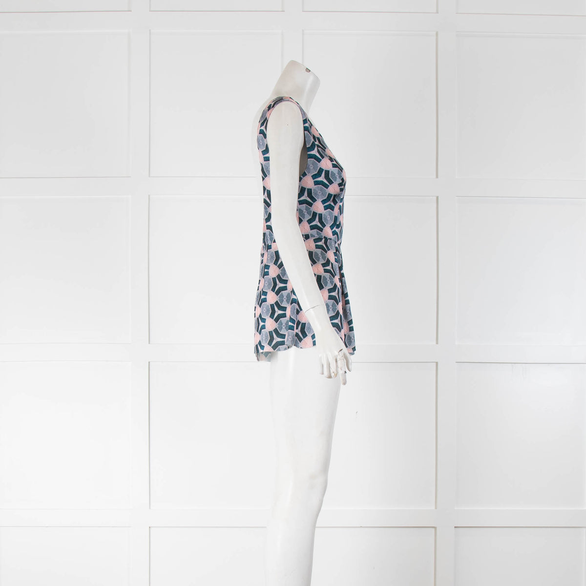 Acne Studios Teal Peach Low Back Sleeveless Top