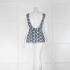 Acne Studios Teal Peach Low Back Sleeveless Top
