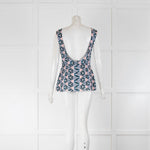 Acne Studios Teal Peach Low Back Sleeveless Top