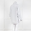 Second Female White Blue Double Pinstripe Long Sleeve Shirt