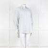 Second Female White Blue Double Pinstripe Long Sleeve Shirt