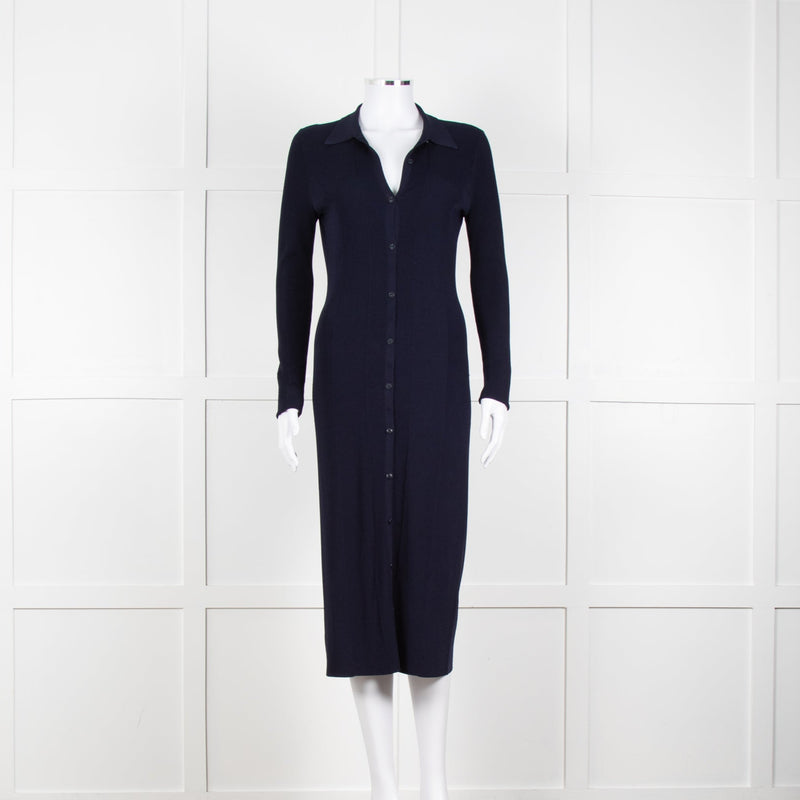 Rag & Bone Navy Knit Button Down Cardi Dress