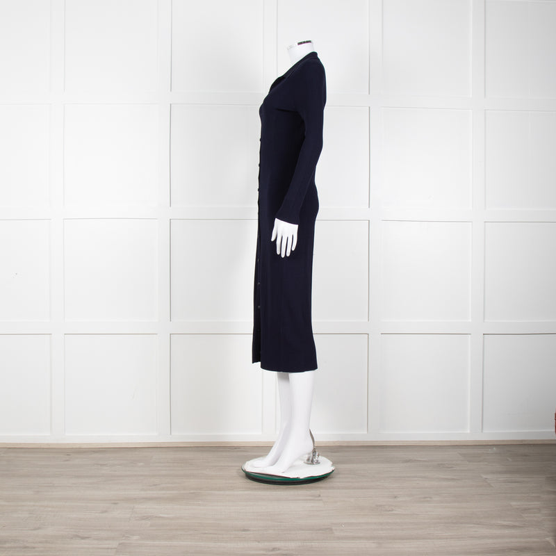 Rag & Bone Navy Knit Button Down Cardi Dress