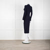 Rag & Bone Navy Knit Button Down Cardi Dress