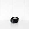 By Far Baby Cush Black Flat Grain Leather Handbag