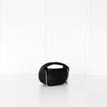 By Far Baby Cush Black Flat Grain Leather Handbag