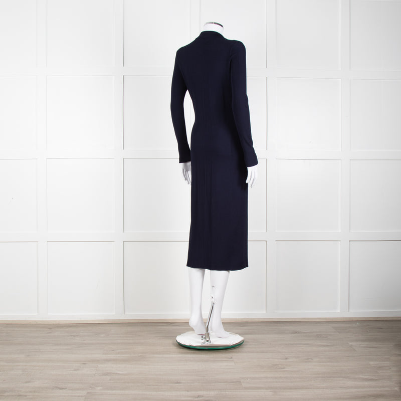 Rag & Bone Navy Knit Button Down Cardi Dress