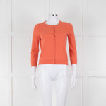 Joseph Orange Cashmere Short Cardigan