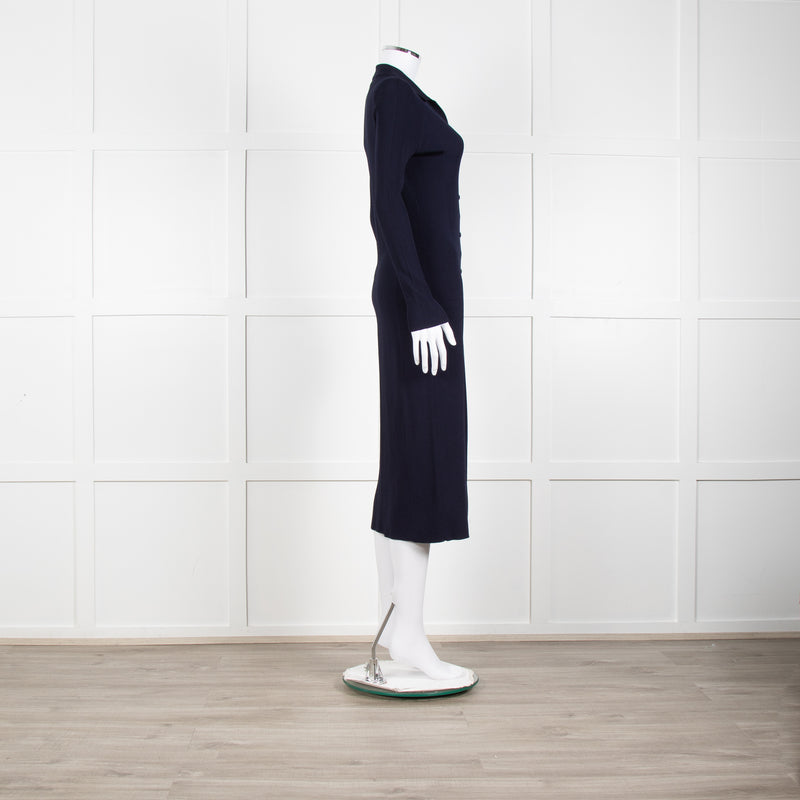 Rag & Bone Navy Knit Button Down Cardi Dress