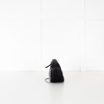 By Far Baby Cush Black Flat Grain Leather Handbag
