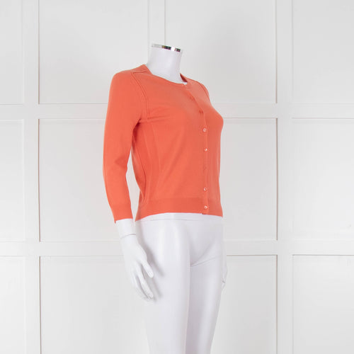 Joseph Orange Cashmere Short Cardigan