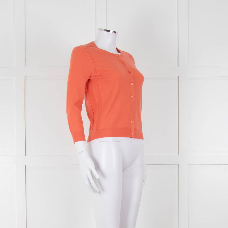 Joseph Orange Cashmere Short Cardigan