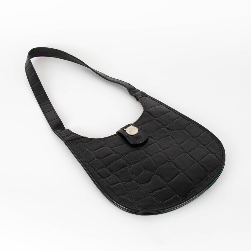 Mulberry Black Croc Small Shoulder Bag