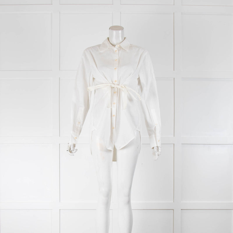 Proenza Schouler White Front Strap Long Sleeve Shirt