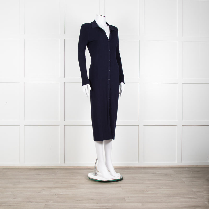 Rag & Bone Navy Knit Button Down Cardi Dress
