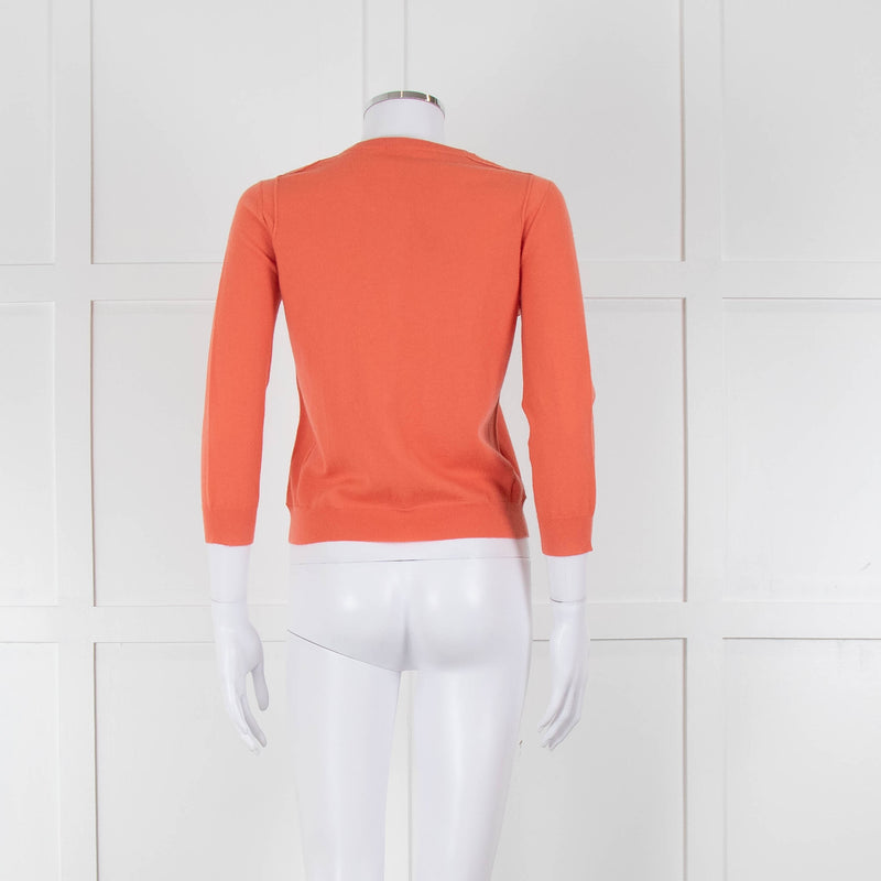 Joseph Orange Cashmere Short Cardigan