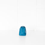 Gianni Versace Teal Hand Held Top Zip Bag