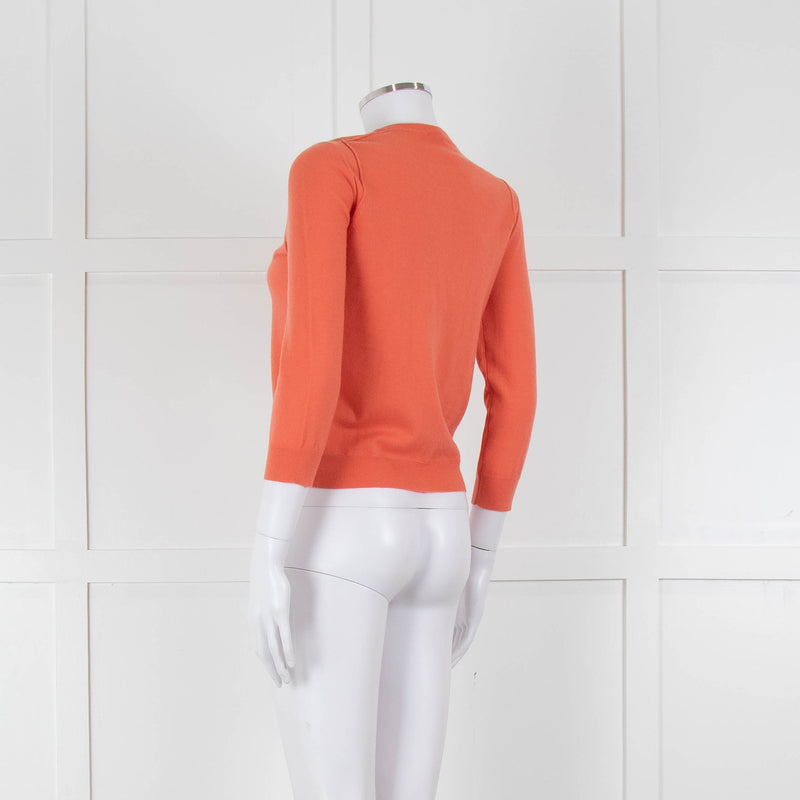 Joseph Orange Cashmere Short Cardigan