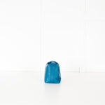 Gianni Versace Teal Hand Held Top Zip Bag
