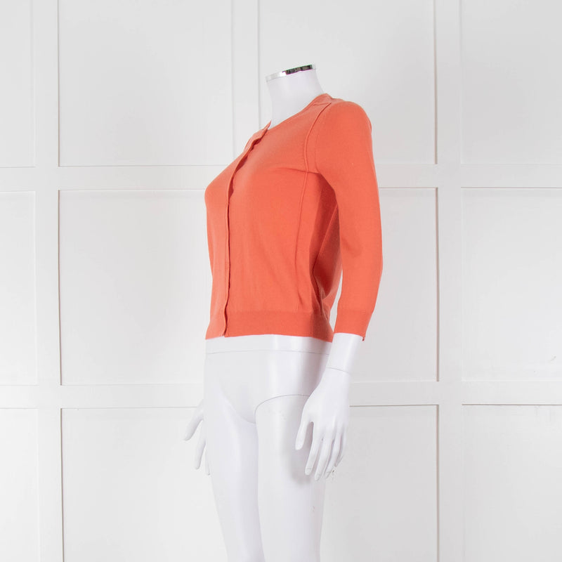 Joseph Orange Cashmere Short Cardigan