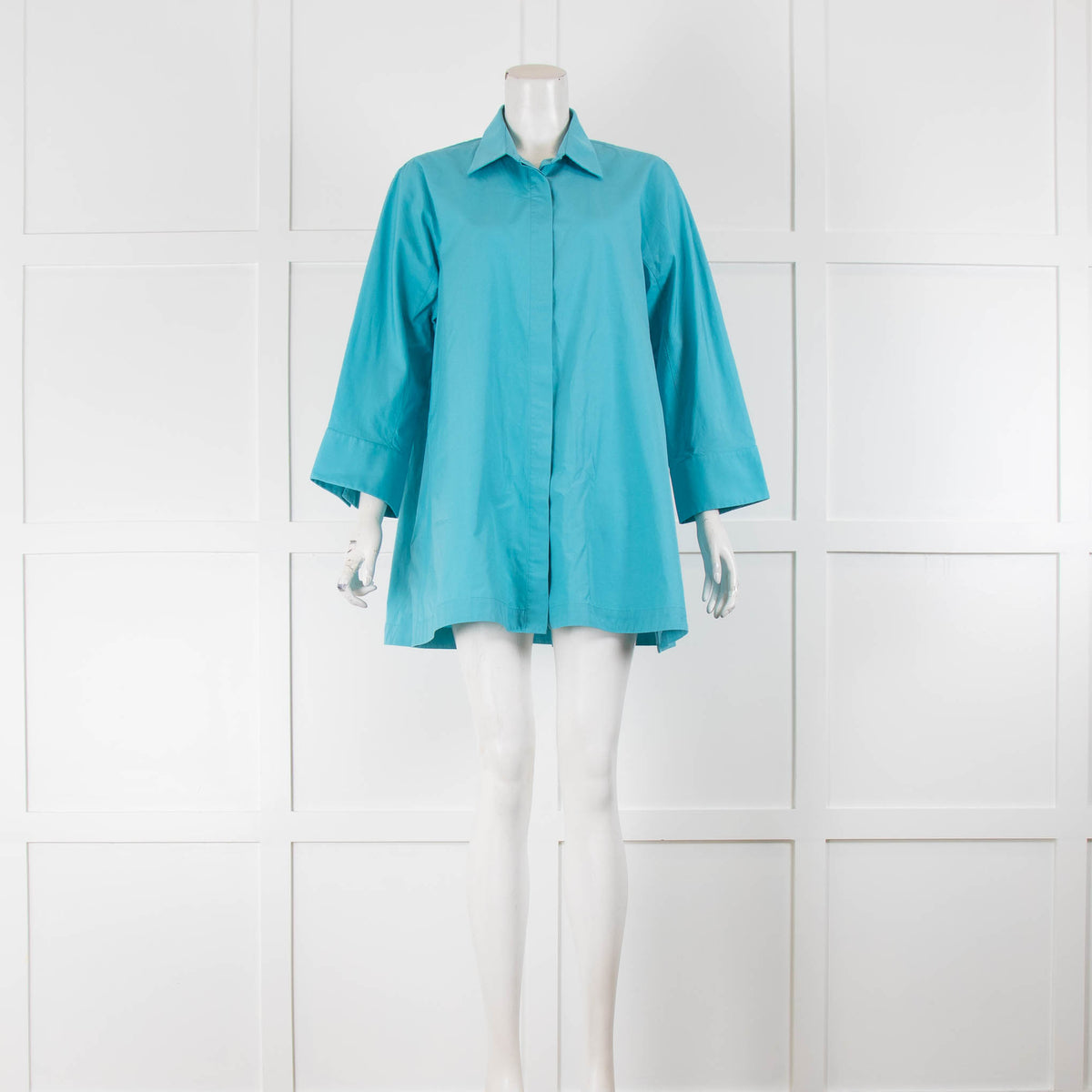 MaxMara Blue Oversized Cotton shirt