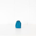 Gianni Versace Teal Hand Held Top Zip Bag
