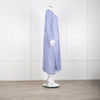 Le Sirenuse Blue and White Cheetah Block Print Dress