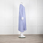 Le Sirenuse Blue and White Cheetah Block Print Dress