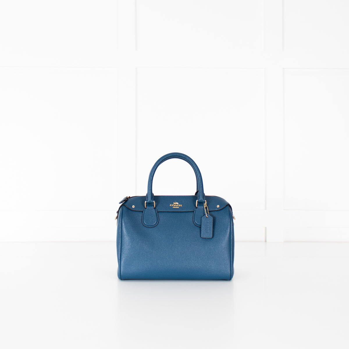 Coach Teal The Mini Bennett Crossgrain Bag