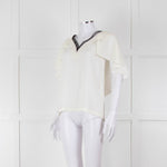 Maje Cream Black Lace  Amour Top
