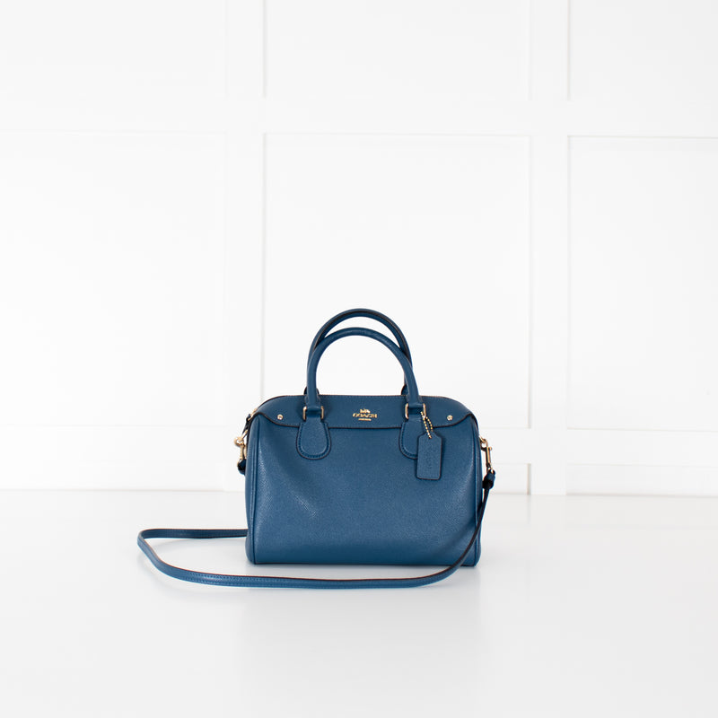 Coach Teal The Mini Bennett Crossgrain Bag