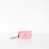 Coach Pink Glitter Flower Bow Embossed Patterned Purse