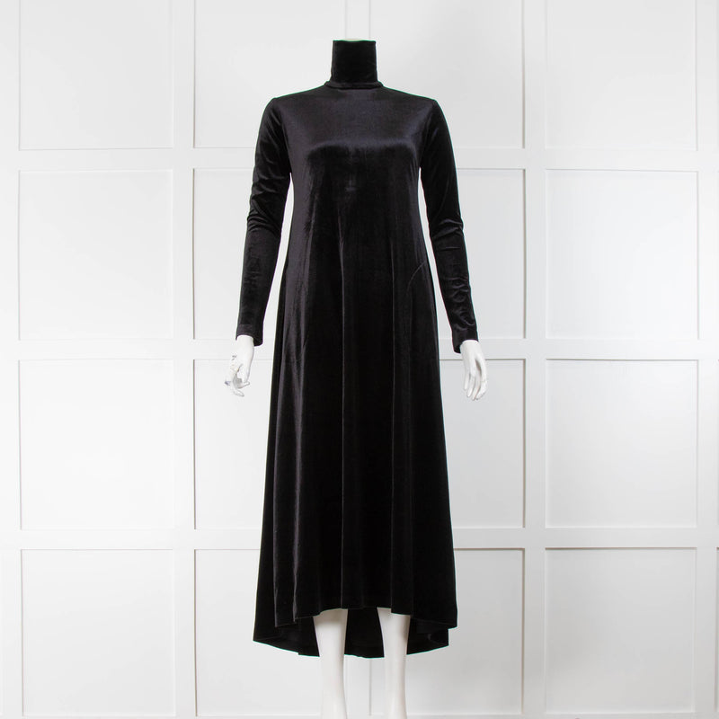 Norma Kamali Black Velvet Dress